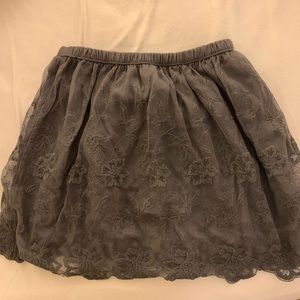 Gray flowery skirt